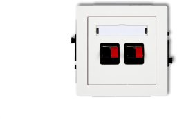 Karlik DECO Mechanizm gniazda głośnikowego podwójnego, biały mat 25DGG-2