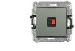 Karlik MINI Mechanizm gniazda głośnikowego pojedynczego, bez pola opisowego szałwiowy 61MGGBO-1