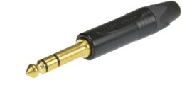 Neutrik NEUTRIK Wtyk instrumentalny Jack 6,3mm Stereo na kabel do 7,0mm pozłacany czarny NP3X-B