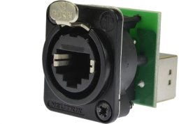 Neutrik NEUTRIK Gniazdo tablicowe panelowe RJ45 8P8C kat.5e Łącznik sieciowy NE8FDP-B