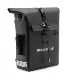 RockBros Sakwa rowerowa Rockbros z funkcją plecaka, wodoodporna, z zaczepem na kask 18l - czarna