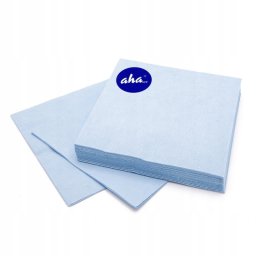 Aha Serwetki AHA, 3-warstwowe, składanie 1/4, 33x33cm, 20 szt., pastelowo niebieskie