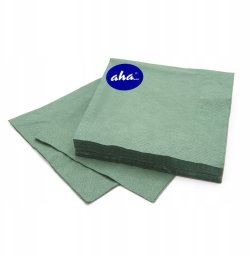 Aha Serwetki AHA, 3-warstwowe, składanie 1/4, 33x33cm, 20 szt., zielone