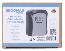 Donau Skrytka na klucze DONAU TECH, 115x95x40 mm, czarno-srebrna