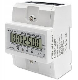  Qoltec Qoltec 3-Fazowy elektroniczny licznik | miernik zużycia energii na szynę DIN | 400V | 100A | LCD | 4P