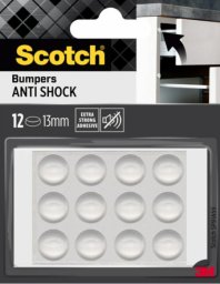 Scotch Odbojniki wygłuszające SCOTCH, samoprzylepne, okrągłe, 13mm, 12 szt., przezroczyste