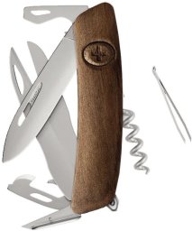 Swiza D07R AM Scissors Wood Walnut (KNR.0116.6300)