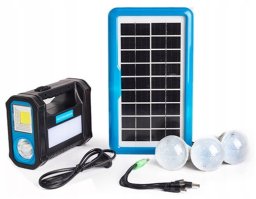 Ładowarka solarna ITIMPORT POWERBANK Panel SOLAR KEMPINGOWY Zestaw ŻARÓWKI XL
