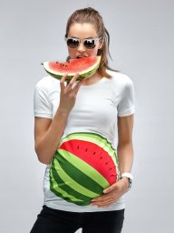 Italian fashion BLUZKA Koszulka Ciążowa ARBUZ rozmiar XL dla Mamy