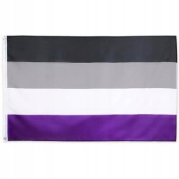 Guirca FLAGA TĘCZOWA LGBT DUŻA 90x150cm ASEKSUALNOŚĆ F10