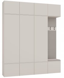 Goodhome Garderoba HAGA IV 3Sz1W KASZMIR 3x Szafa + Wieszak