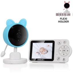 Niania Evolveo EVOLVEO Baby Monitor N3, LCD displej, IR přísvit, modrá