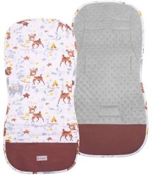 Humbi Wkładka do wózka spacerowego 37x78 cm dwustronna, mata do wózka spacerowego, zwierzątka UNIWERSALNY