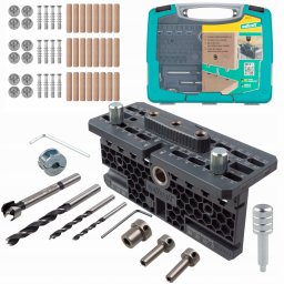 Wolfcraft Zestaw mimośrodowych złączy meblowych, wolfcraft