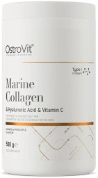 OstroVit OSTROVIT_Kolagen Morski + Kwas Hialuronowy + Witamina C suplement diety Mango i Ananas 500g