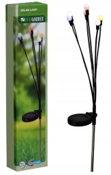 Koopman Lampa solarna ogrodowa z kolorowymi kulkami LED 6 punktów światła 70cm