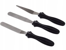 Brunbeste ZESTAW 3 SZPATUŁEK DO DEKORACJI WYROBÓW CUKIERNICZYCH BRUNBESTE BB-1693