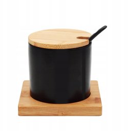 Brunbeste CUKIERNICZKA CERAMICZNA Z BAMBUSOWĄ PODSTAWKĄ 350ML BRUNBESTE BB-4501