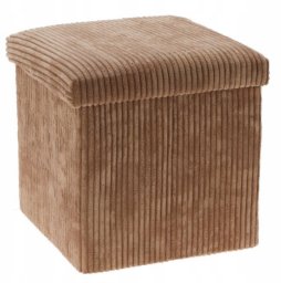 Storage Solutions Pufa ze schowkiem sztruksowa TOBO, 38 x 38 x 38 cm