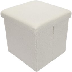 Storage Solutions Pufa ze schowkiem boucle BINI, 38 x 38 x 38 cm