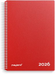 Mayland-Burde Timekalender rød PP-plast 2026