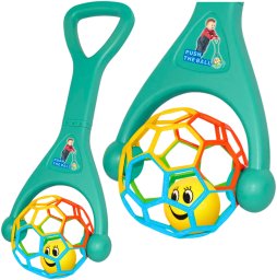 LeanToys Pchacz Z Elastyczną Piłką Grzechocząca Kulka Turkusowa