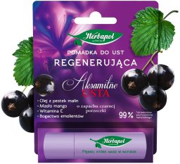 Herbapol HERBAPOL Aksamitne Usta Pomadka regenerująca do ust - Czarna Porzeczka 4.9 g