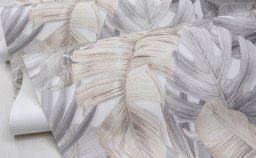 Vipro Group WALLPAPER 525227 GREY LEAVES (12)