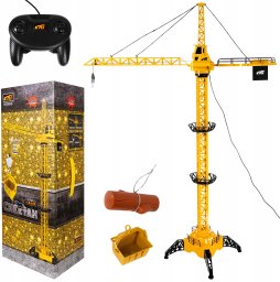 Egaleco Dźwig Żuraw Dla Dzieci Sterowany Pilotem Ruchomy Hak Obracane Ramię 128Cm