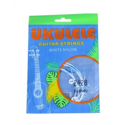 LUNA GUITARS ZAPASOWE STRUNY DO GITARY UKULELE KONCERTOWEGO SOPRANOWEGO NYLONOWE BIAŁE