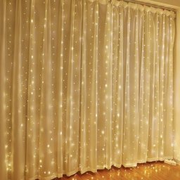 Dekoracja świąteczna Bulinex Kurtyna Ledowa (100 lampek LED) 3m x 1m WARM WHITE / CIEPŁY BIAŁY