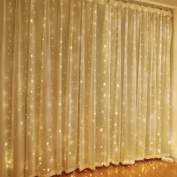 Dekoracja świąteczna Bulinex Kurtyna Ledowa (100 lampek LED) 3m x 1m bez zawieszki, WARM WHITE / CIEPŁY BIAŁY