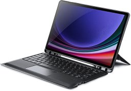 Dux Ducis DUX DUCIS etui DK składane z podświetlaną klawiaturą bezprzewodową do SAMSUNG Tab S10 Plus/S9 Plus/S9 FE Plus czarne