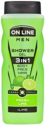 On Line On Line Żel pod prysznic Fresh Lime 3w1 410ml