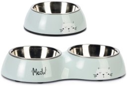 KARLIE DOUBLE CAT BOWL KARLIE 2X220ML BLUE