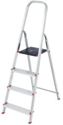 Hailo HOUSEHOLD LADDER 4-STEPS ALUM