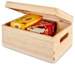 Domoletti WOODEN BOXWITH LID 315100 40X30X13.5CM