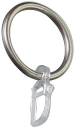 Domoletti CURTAIN RINGS W HOOKS SILVER D19 10UNIT