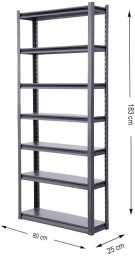 Marbo Sport STORAGE SHELF 183X80X25CM 50KG