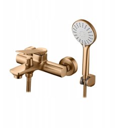 Bateria wannowa Invena MIXER BATH NERI WITH SHOWER SET COPPER