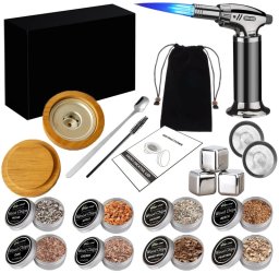 SUPERO Zestaw do wędzenia Whiskey Smoker XXL Kit Black