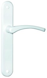 Barcz DOOR HANDLE WITH PLATE EVA WHITE