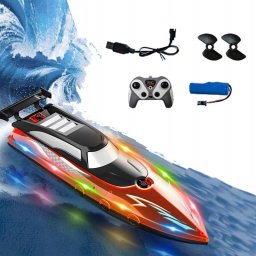 Madej Motorówka R/C z ładowarkš USB 4 kolory MIX