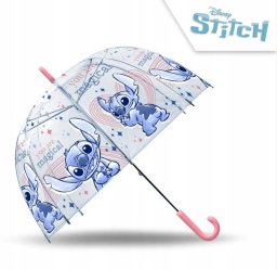 Kids Euroswan Parasolka przezroczysta automatyczna 48cm poliester Stitch D07153MC