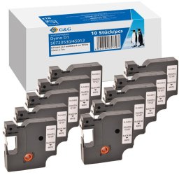 G&G 10x G&G Schriftband 12mm x 7m sw Komp m. Dymo D1/ 45013/ S0720530