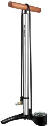 Lezyne Pompka podłogowa BIRZMAN The Pump with Helix (Presta/Schrader/Dunlop), 220psi/15bar, CNC, Srebrna, Drewno lakierowane