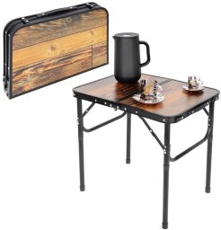 Urban Outdoor STOLIK TURYSTYCZNY SKŁADANY KEMPINGOWY 60X45X25-56CM DREWNO