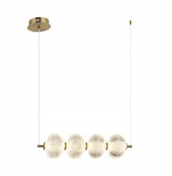 Lampa wisząca Eko-Light Italux Lazie PND-29038-4-GD lampa wisząca zwis 1x19W LED 3000K 1400 lm mosiądz/transparentna