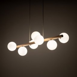 Lampa wisząca TKKRYWULT TK Lighting Estera 5905 lampa wisząca zwis 7x6W G9 drewniana/biała