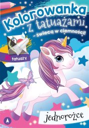 Skrzat Kolorow.z tatuaż.świecą w ciemn.! Jednorożce 76110